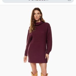 Wilfred Montpellier merino turtleneck mini dress